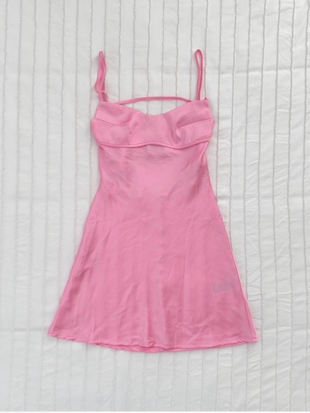 Edikted Pink Mini Slip Dress with Spaghetti Straps